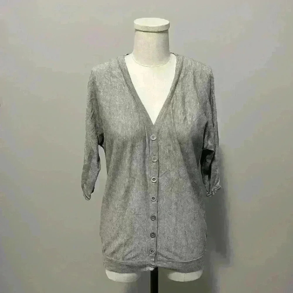 Banjo & Matilda Silk and Cashmere blend V Neck button up Cardigan